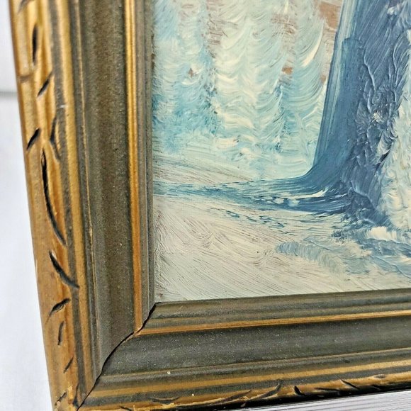 Antique Original Oil Painting Mountain Lake By Harry Leonard Lopp Pacific NW - Picture 6 of 8